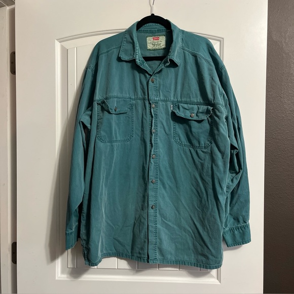 Levi's Other - Vintage 90'S Levi's Cotton Shirt Long Sleeve Men's Size X Large Green 1994 Y2K